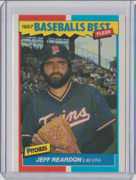1987 Fleer Baseball's Best Sluggers vs Pitchers #33 Jeff Reardon Minnesota Twins