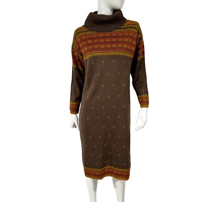 brown knitwear dress Long Sweater Dress Light Brown