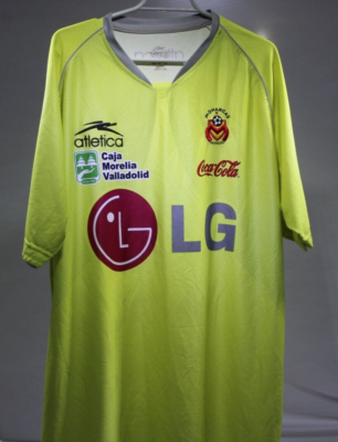 Maillot Football Atlético Morelia Vintage Années 90 – Taille XL – Blanc – Coca Cola & Sol
