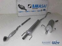 Imasaf Auspuffset Ab Kat für Opel Corsa C 1.0 2000-2009| Flex+Mitteltopf+Endtopf