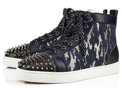 louboutin blue high tops