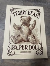 Vintage Jumbo Teddy Bear Paper Doll Original Packaging 1984 Merrimack Publishing
