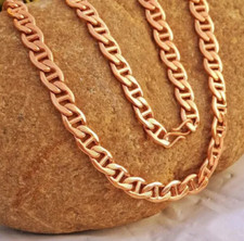 18 inch Pure Copper DESIGNER SOLID Chain Necklace, Healing Jewelry Spiritual