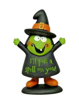 Mini Witch with the words ''I'll put a spell on you'' - New Blossom Bucket #12717B