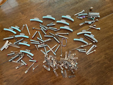 Vintage Aluminum Tip Top Hair Curlers Clips Rollers Pins