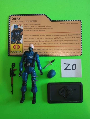 The Enemy Trooper V2 G.I. JOE COBRA 25th Anniversary LOOSE Complete Z0