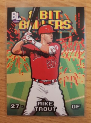 2023 TOPPS BIG LEAGUE 8 BIT BALLERS MIKE TROUT #2 LOS ANGELES ANGELS