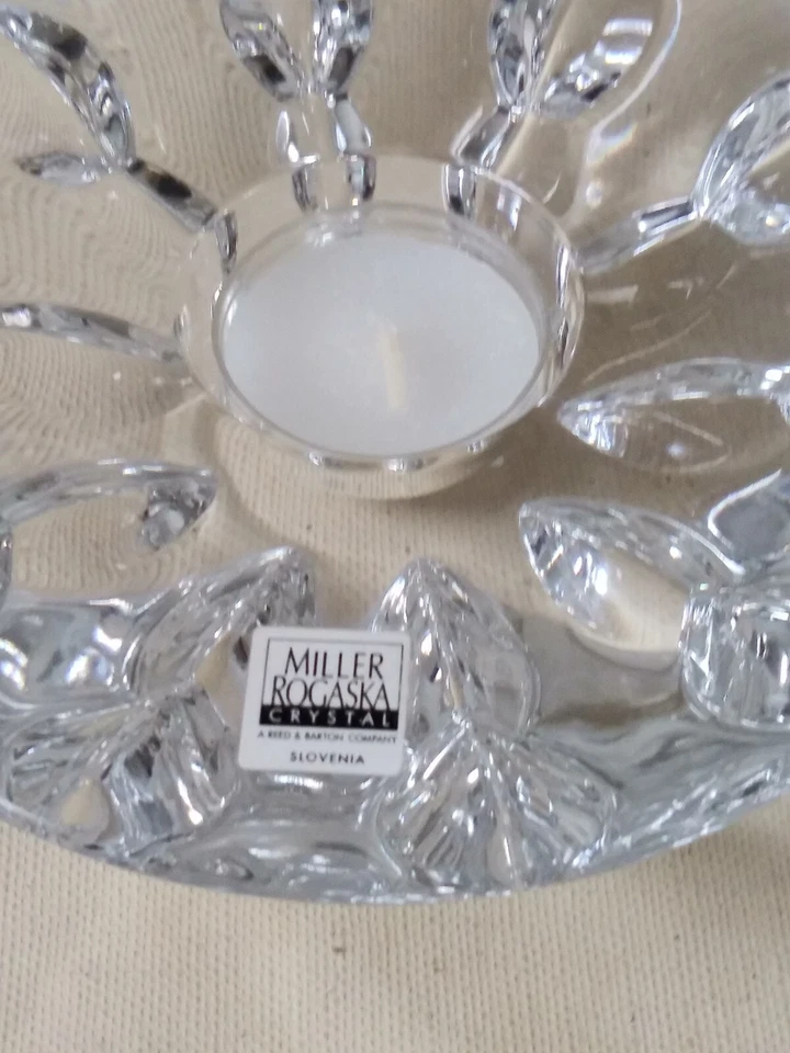 Candelabro votivo Miller Rogaska Crystal Tealight Reed & Barton Company Foto 3 de 4