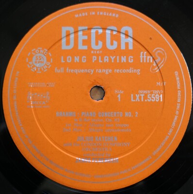 英DECCA LXT2825 BRAHMS/PIANO CONCERTO IN D MINOR Op15/CURZON