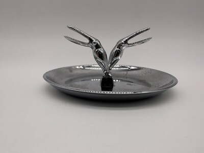 Vintage Hamilton Bird Ashtray Pelican Toucan Cigarette Holder Mid Century  Chrome