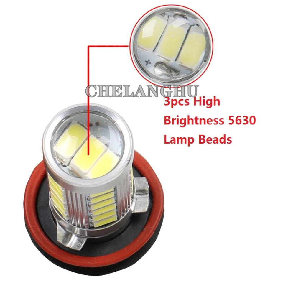 2pcs Fog Light Lamp LED Bulb For Audi A4 B6 2001 2002 2003 2004 2005 RS4 - Imagem 3 de 4