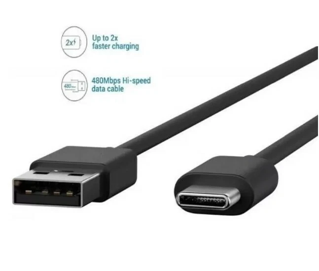 Heavy Duty Type C Fast Charger Cable FOR Samsung Galaxy Z Flip/S20/S20+/Ultra BK - Image 2 of 4