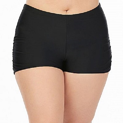 Women's 3X black BOUTIQUE boyshort swim shorts swimsuit bottom boy shorts 3XL