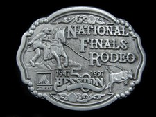 SA03112 NOS NFR 1997 NATIONAL FINALS RODEO HESSTON COLLECTOR BELT BUCKLE