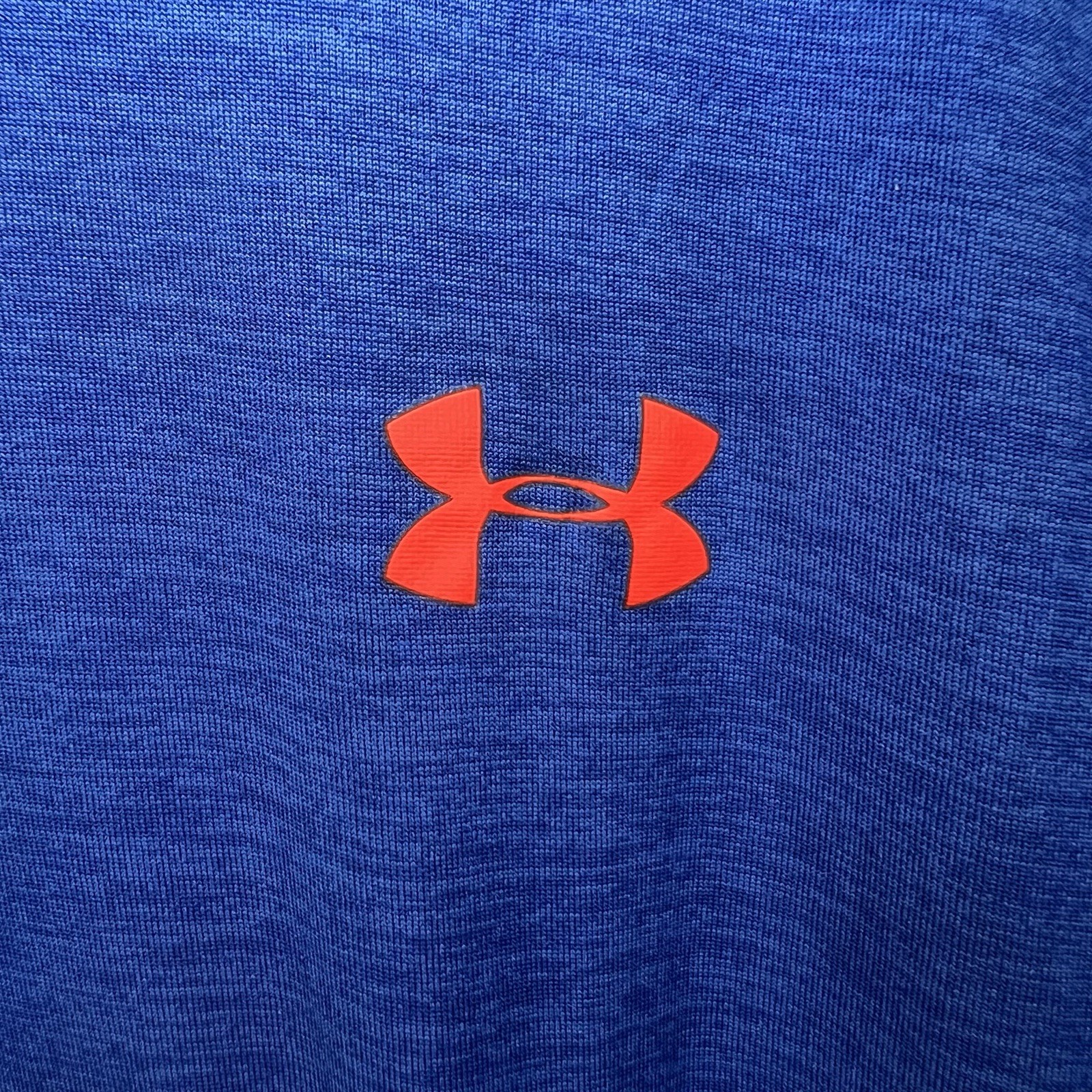 Under Armour Heat Gear 1/4 Zip Pullover Mens XL Blue Orange Loose Performance thumbnail 4