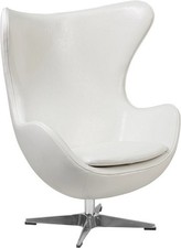 MUEBLES   Sill�n EG, tapizado similpiel blanca
