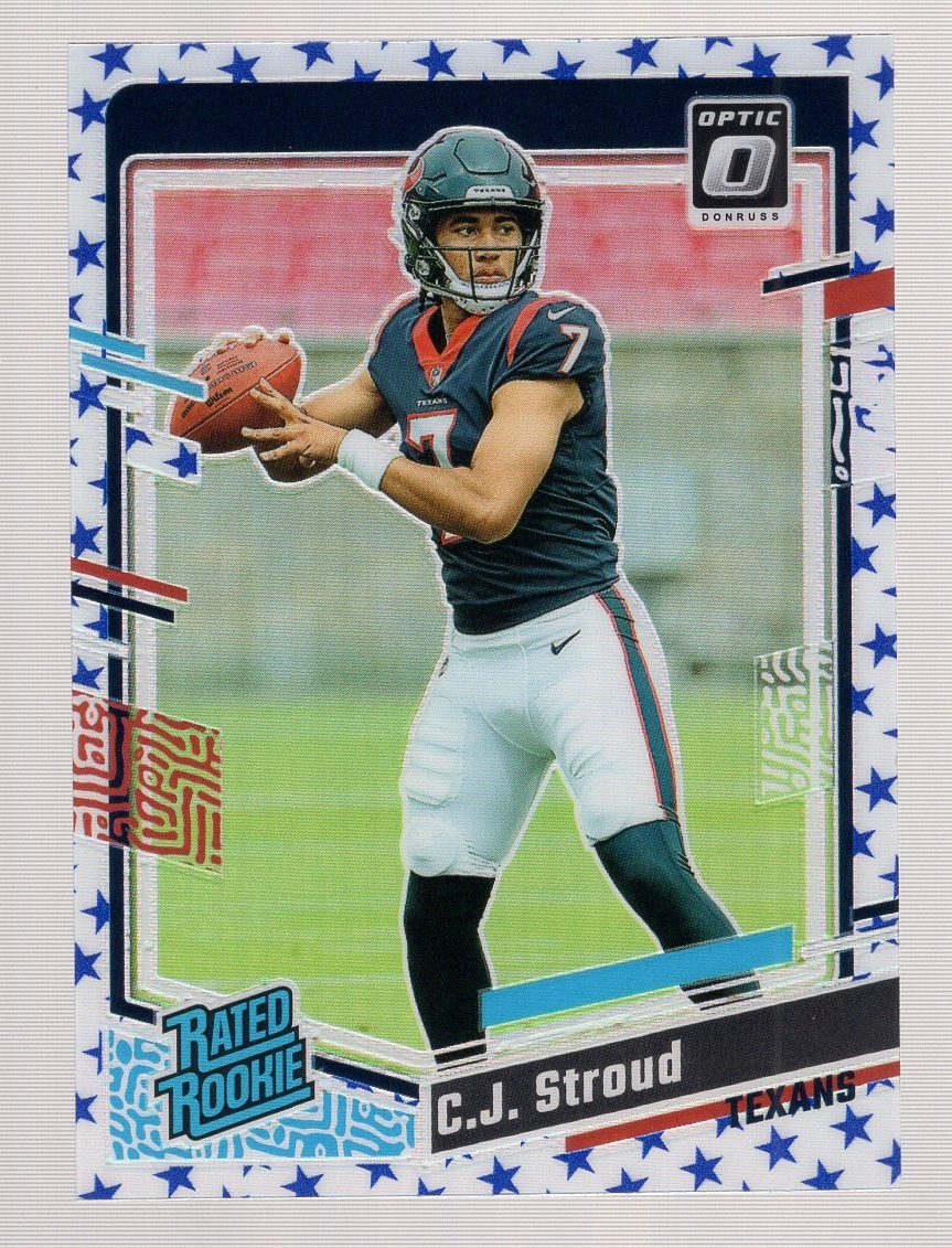 C.J. STROUD 2023 DONRUSS OPTIC STARS PRIZM RATED ROOKIE RC #244 *HOUSTON TEXANS*