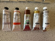 Schmincke : Mussini Ölfarbe : 35 ml : Weißgold - einmal benutzt.