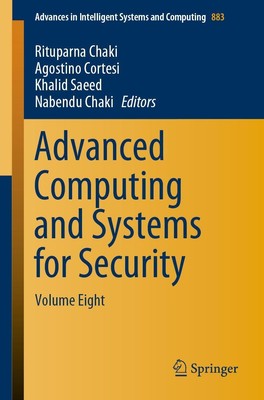 Advanced Computing and Systems for Security | Rituparna Chaki (u. a.) | Buch | x