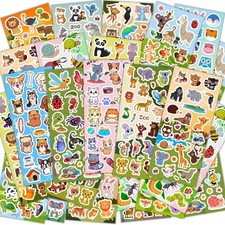 36 Sheets Animal Stickers for Kids, 700 Cute Multicolor