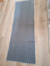 Großer warmer Schal Opus 190 X 67 cm neu grau-schwarz grafisch gemustert 