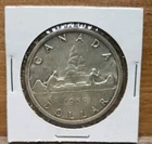 1959 Canadian Silver Dollar Queen Elizabeth II Ungraded Coin 80% Silver ASW