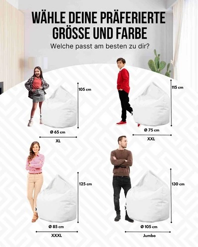 PatchHome Sitzsack XL- Jumbo Sitzkissen Bodenkissen Kinder und Erwachsene - Bild 163 von 203