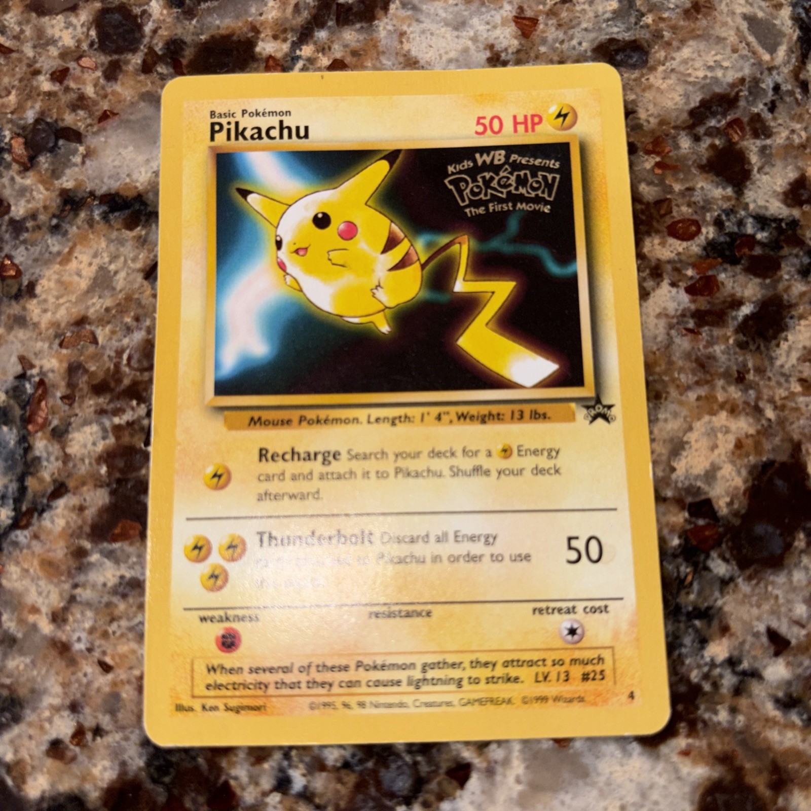 Pikachu "Pokmon The First Movie" black star promo, mint, pokemon card, rare, M/N