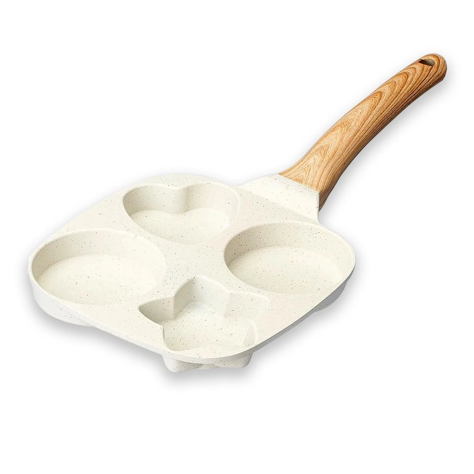 Nonstick Egg Frying Pan, 4-Cup Granite Fried Pan, Aluminum Omelet Pan, Breakf...