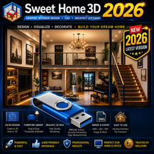Sweet Home 3D 2026 Graphic Interior Design CAD Architect Software Windows Mac