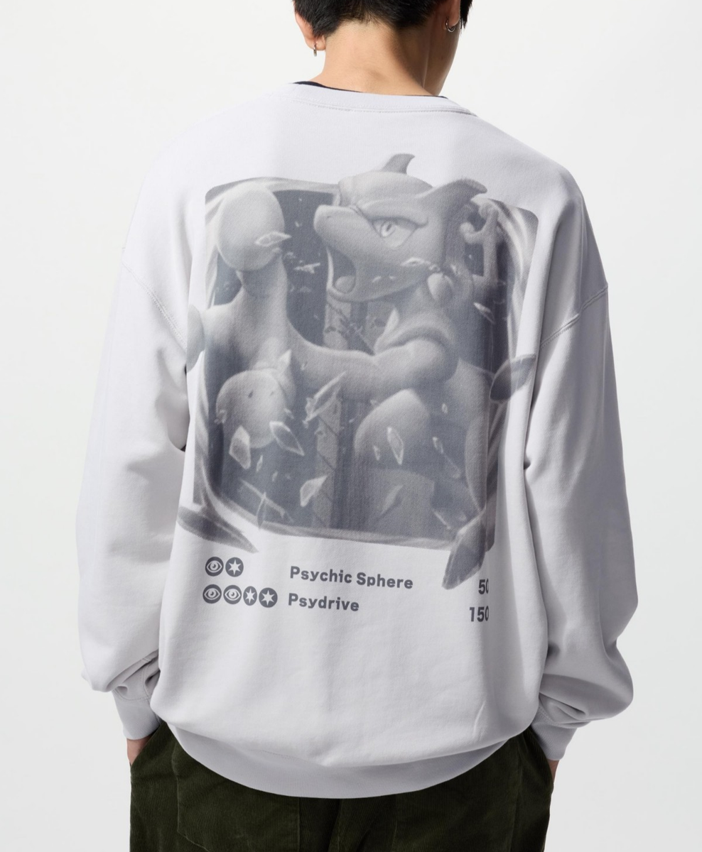 UNIQLO Pokémon Sweatshirt Mewtwo Light Gray XS-4XL TCG Design