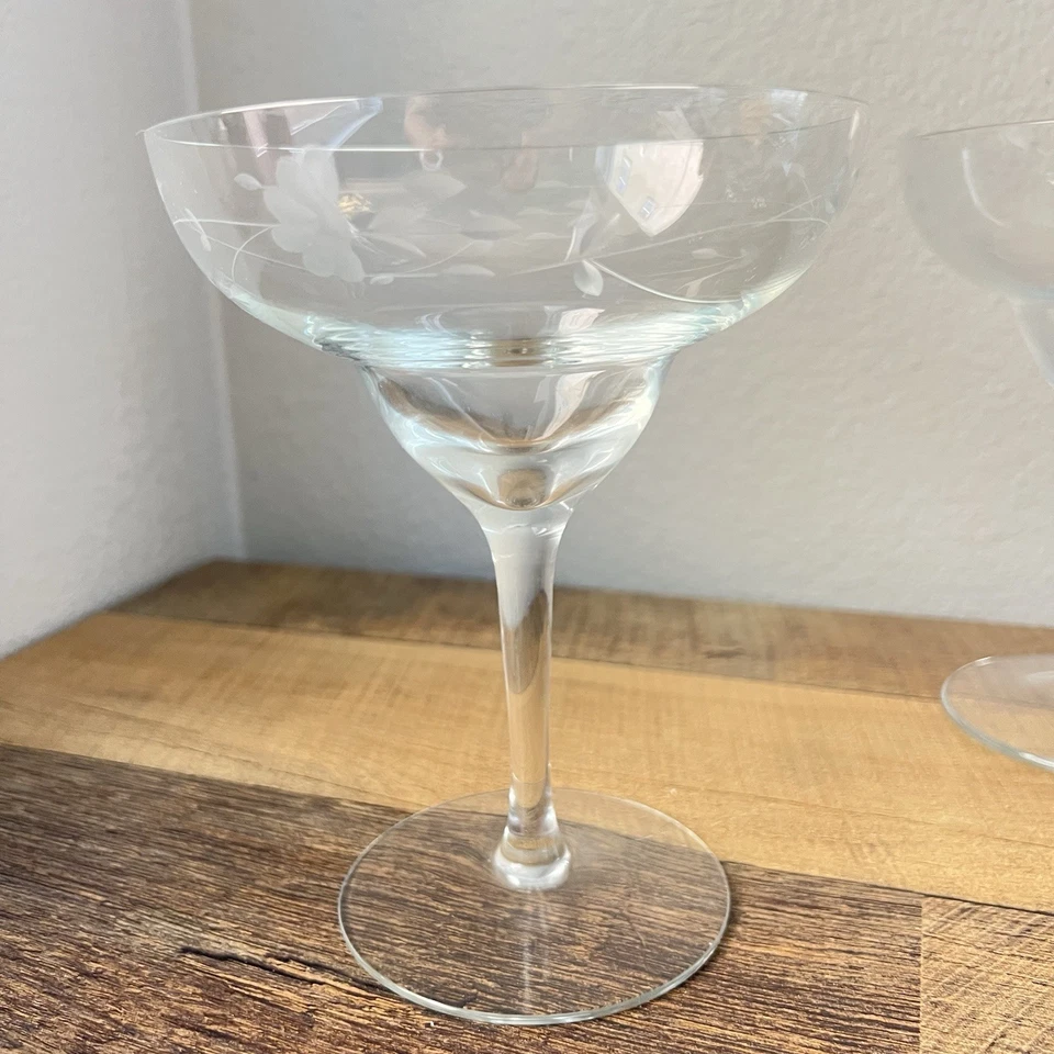 Juego de 4 vasos Princess House Crystal Heritage Margarita Foto 3 de 4