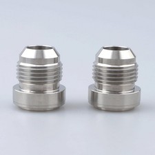 Ac Performance -10 An Male Weld On Bung Fitting Stainless Steel Pack Of 2
