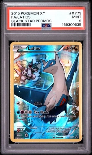 2015 POKEMON XY BLACK STAR PROMOS #XY79 FULL ART/LATIOS PSA 9