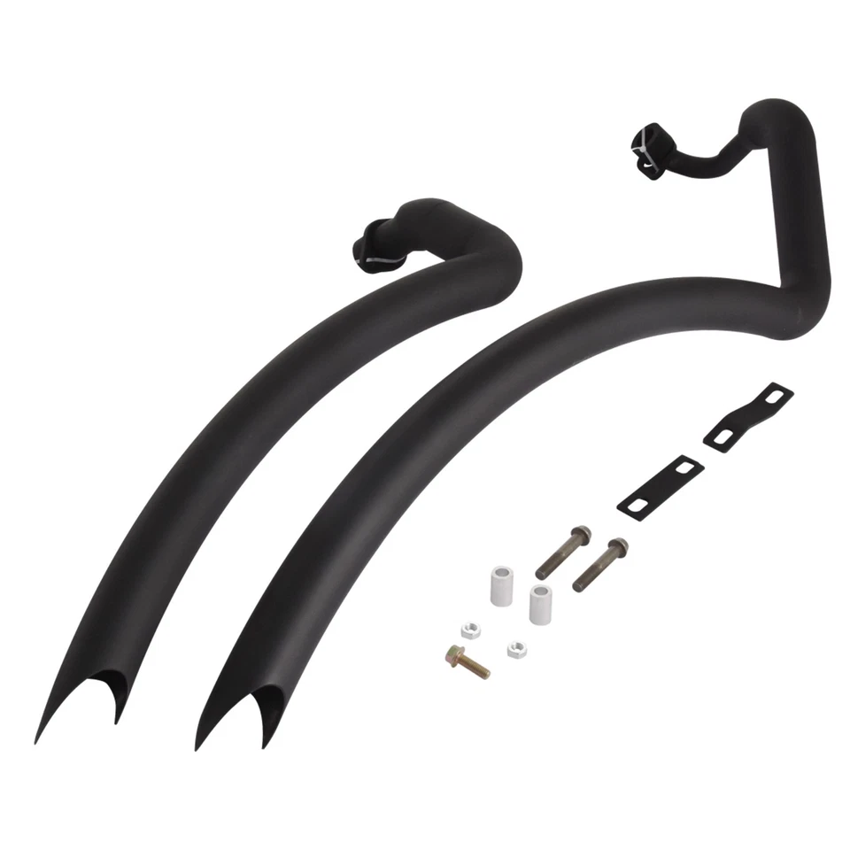 Sistema de tubos de escape negro apto para Yamaha V Star 650 Dragstar XVS 650 XVS400 Foto 2 de 4