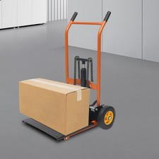 Adjustable Hydraulic Material Lift Winch Stacker Pallet Dolly Lift Stacker 577lb