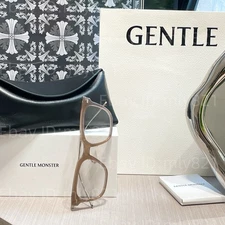 GentleMonster Sunglasses  Zin BRC9 Brown titanium Frame Clear Lenses