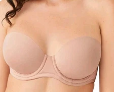 Wacoal Red Carpet Size 36DD Strapless Bra Style #854119 Sand **Missing Straps**