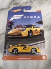 MATTEL HOT WHEELS FORZA PORSCHE 911 996 GT3 YELLOW DIE CAST SEALED BLISTER RARE