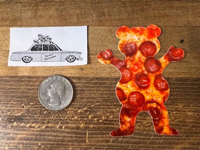 Grizzly Griptape Pepperoni  Bear Sticker Torey Pudwill Skateboarding Supreme