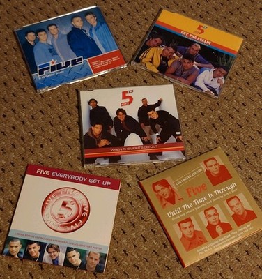 Five: 5xCD single bundle.getting down,the feeling,lights go out,get up,time thro