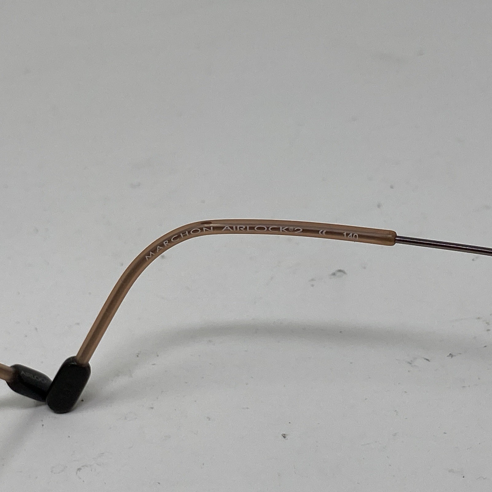 MARCHON AIRLOCK 2 720 10 140mm BROWN RIMLESS EYEGLASSES C831