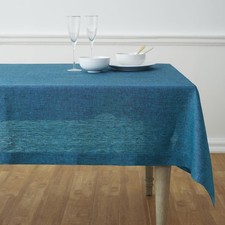 Solino Home 100 Pure Linen Tablecloth Teal Rectangular, Athena 60 x 120 in