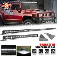 50" + 20" LED Light Bar Upper Roof Bracket Mount Kit For 2006-2010 Hummer H3 H3T