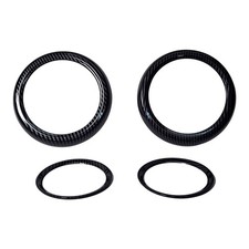For MINI R56 Door Card Speaker Ring Covers Carbon Look R55 R57 Cooper S JCW 4Pcs