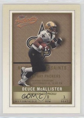 2002 Fleer Authentix Second Row /250 Deuce McAllister #34 0s8i