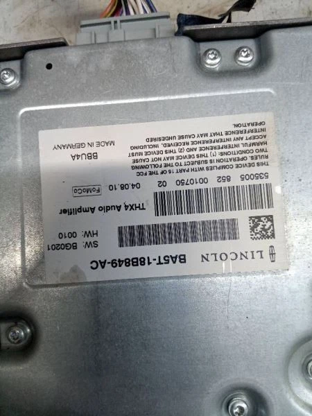 MKZ       2011 Audio Equipment Radio 181583 - Image 3 of 4