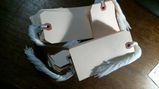 100 Manila Tags 4 3/4" x 2 3/8" # 5 Inventory Shipping  Tags w/ String...😀😀😀