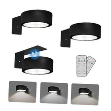 -Pack Battery Operated Picture Light Magnetic Painting Light with 3 Black