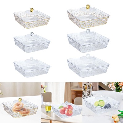 Serviertablett Multifunktion Klar Obst Organizer für Reise Events Frühstück
